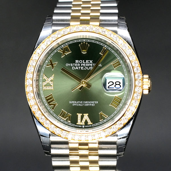 [Brand New Watch] Rolex Datejust 36mm 126283RBR Green Dial with VI & I ...