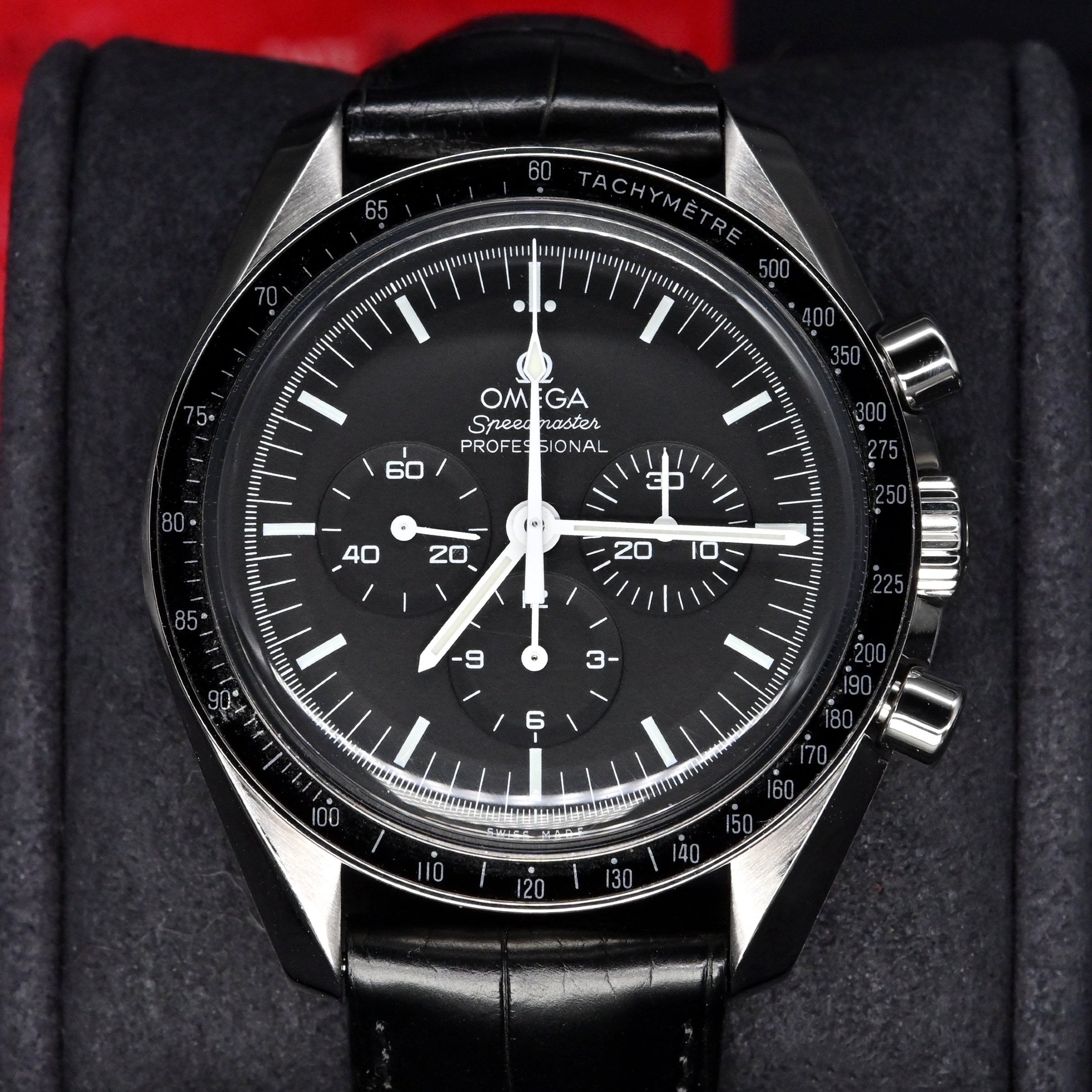 omega moon watch second hand