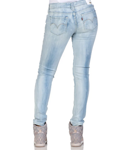 Levi's Womens Demi Curve Low Rise Skinny Light Wash Denim Jeans Size 6 –  Mall Closeouts