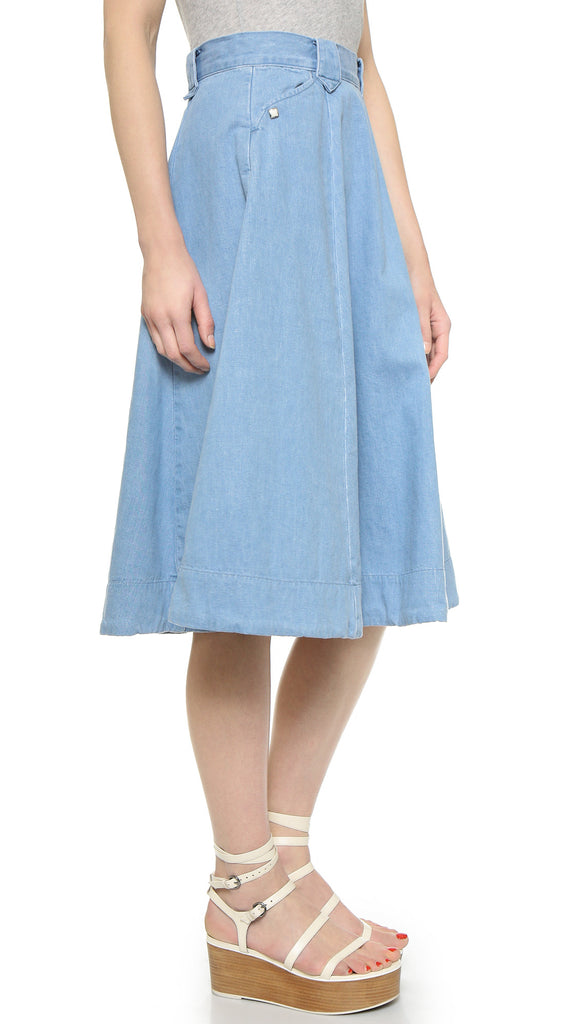 Levis Womens Vintage Sky Blue Casual A-Line Knee Length Skirt Size 10 ...