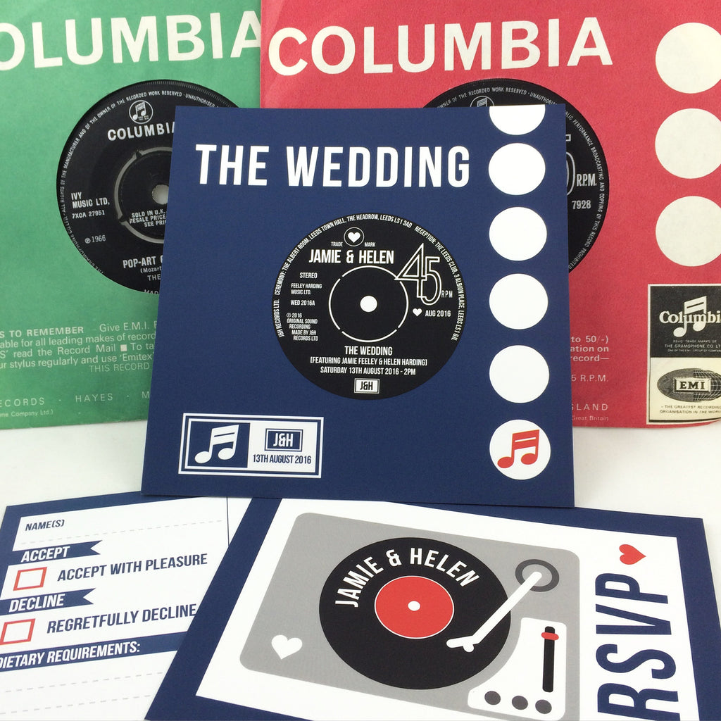 vinyl record inspired wedding invitations love me do designs record invitations