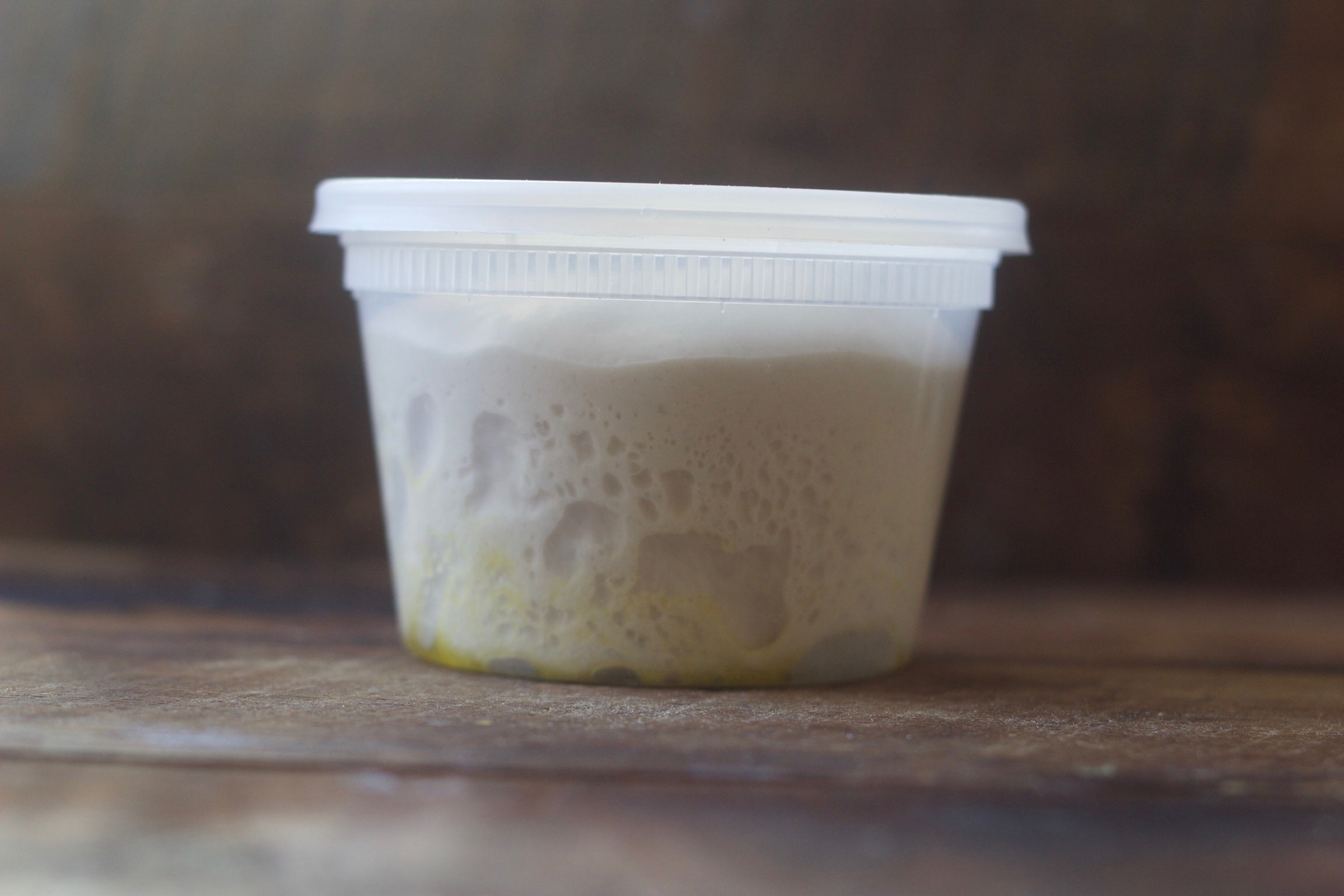 Fermenting pizza dough in fridge