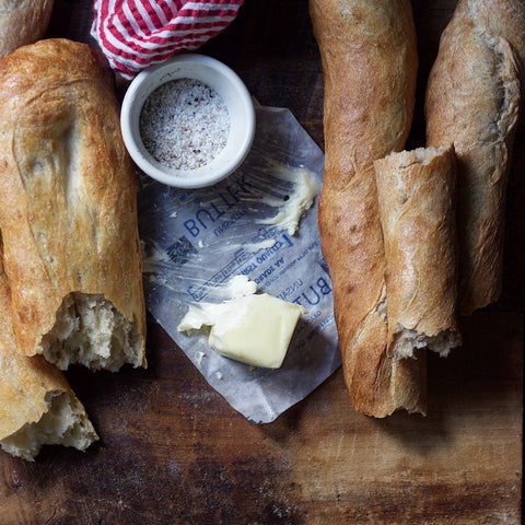 baguettes with butter