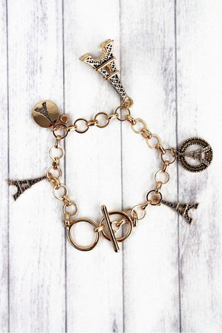 eiffel tower charm bracelet