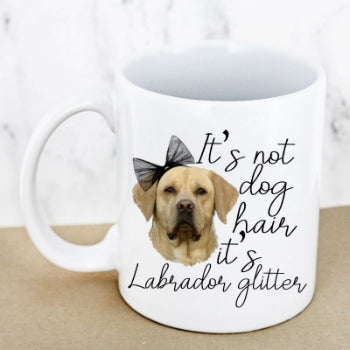 Labrador Glitter White Mug