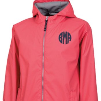 Coral Red Rain Jacket