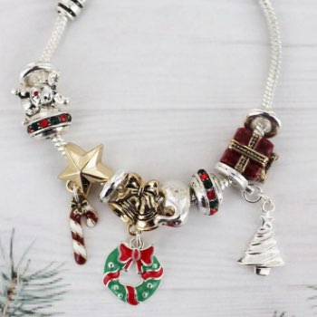 Christmas Bead Charm Bracelet