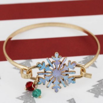 Snowflake Goldtone Bracelet