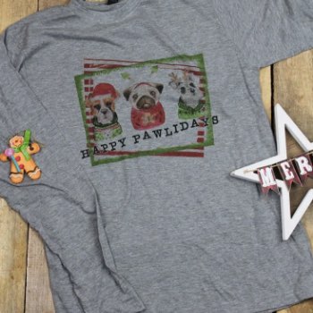 Pawlidays unisex Christmas T-shirt wholesale