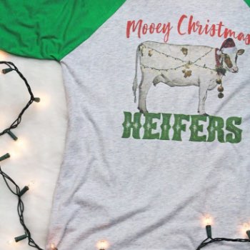 Mooey Christmas Cow graphic tee