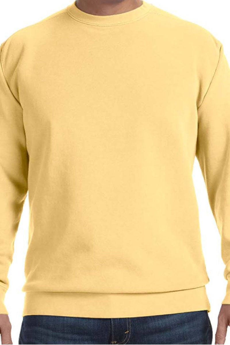 butter yellow crew neck sweatshirt