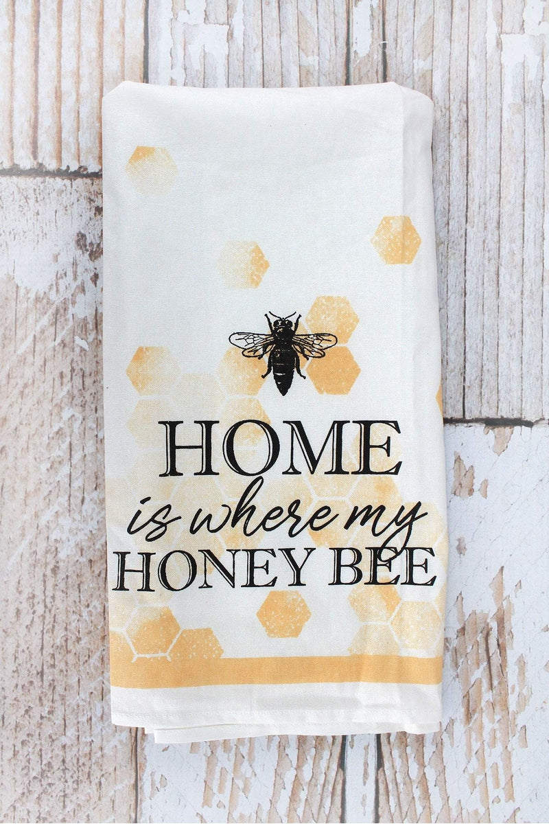 Home Is Where My Honey Bee Tea Towel Wholesale Accessory Market