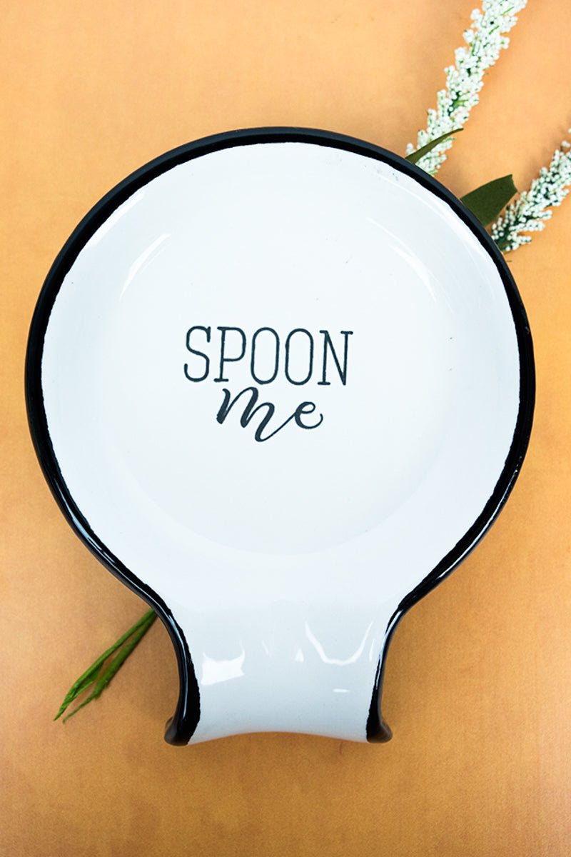 6 x 4.5 'Spoon Me' Ceramic Spoon Rest