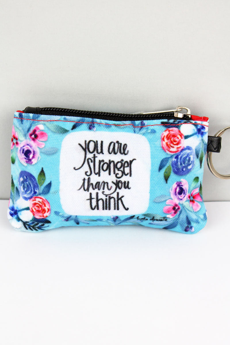 You Are Stronger Than You Think ID Wallet Keychain | Wholesale Accessory Market