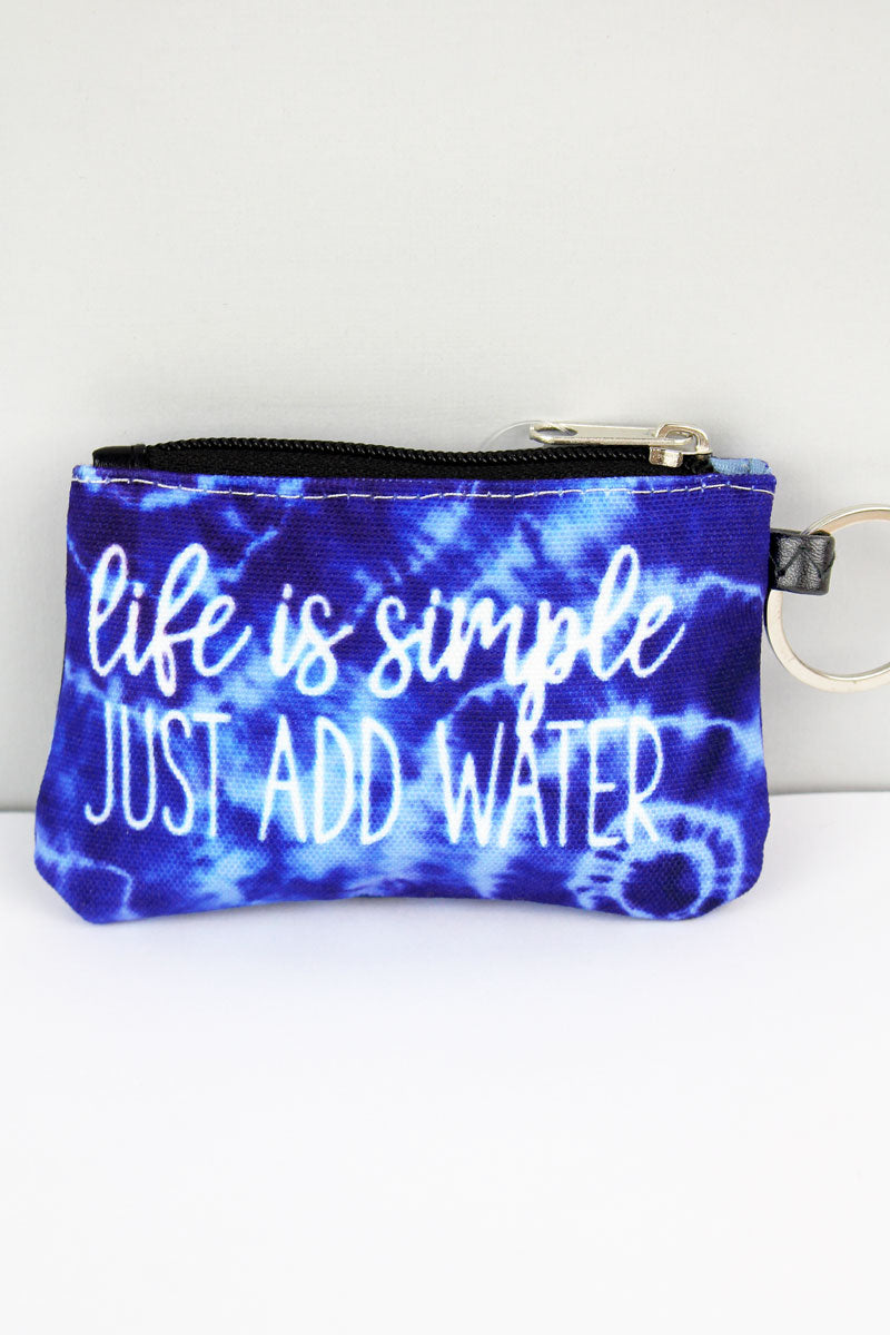 Life Is Simple Just Add Water ID Wallet Keychain | Wholesale Accessory Market