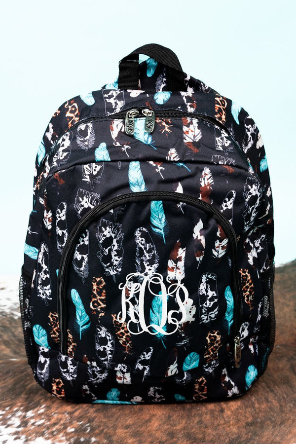 Embroidered NGIL Teal Llama Backpack Personalized Pink Llama 