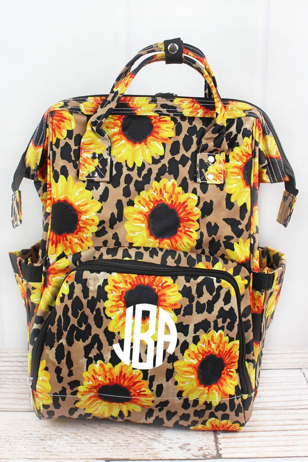 4 in 1 Baby Diaper Bag Backpack Sunflower Pattern