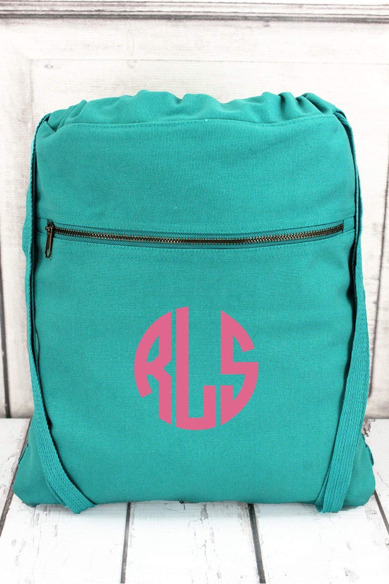 Seafoam Comfort Colors Canvas Drawstring Backpack Cc0342