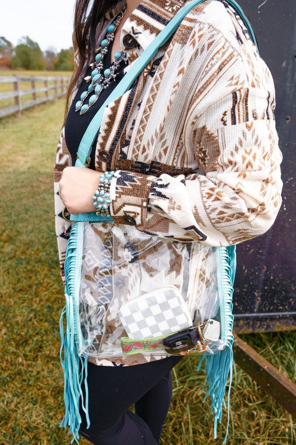 American West Blue Ridge Flap Crossbody Bag - Dark Turquoise