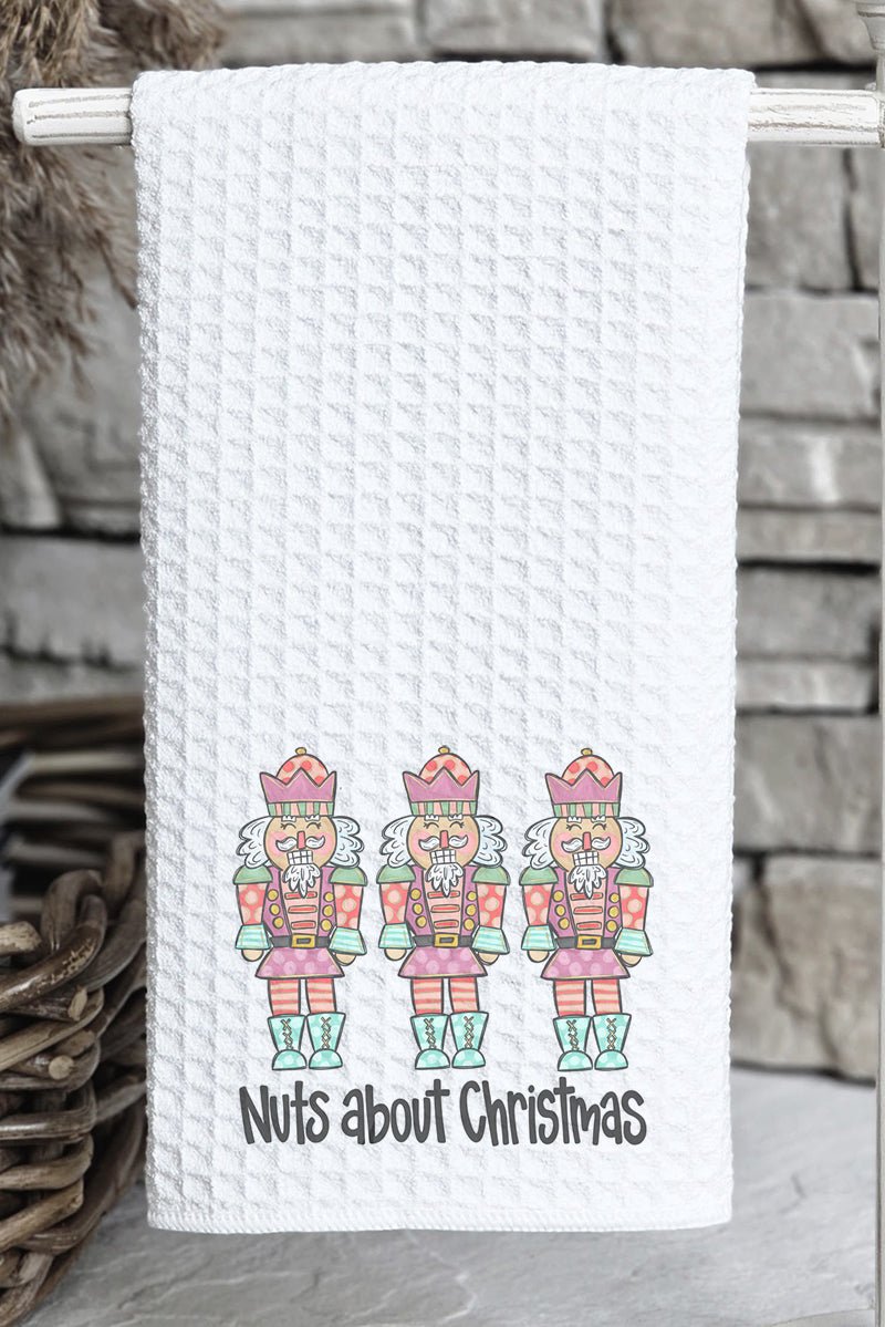 Horse Country Christmas Waffle Kitchen Towel