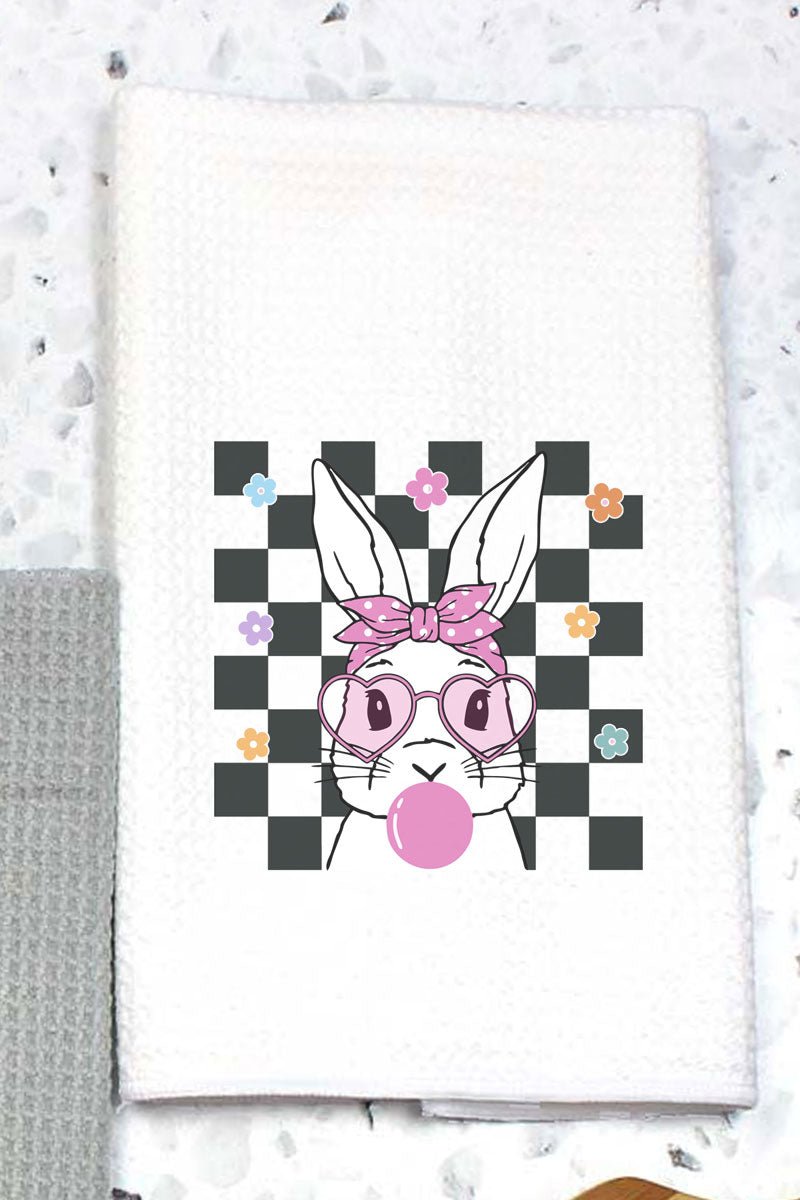 Here Comes Peter Cottontail Waffle Kitchen Towel