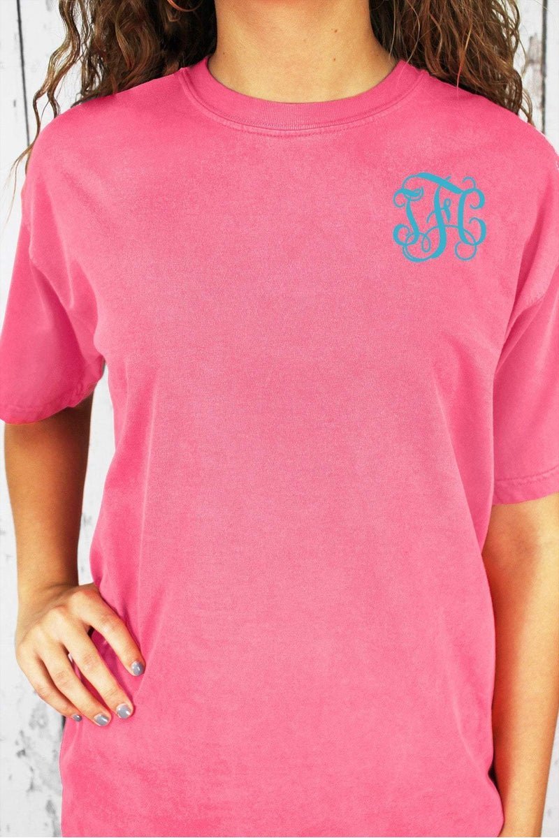 TSC Apparel Large Monogram Comfort Colors Adult Crew-Neck Sweatshirt #1566 | Wholesale Accessory Market S / Blue Jean - CC