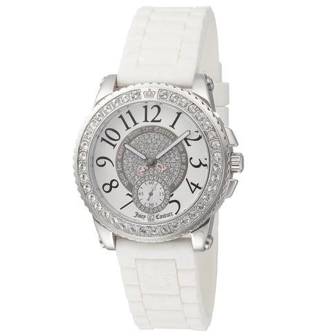 Juicy Couture Women's 1900702 Pedigree White Jelly Strap Watch