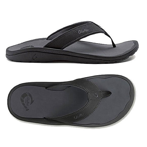 olukai black sandals