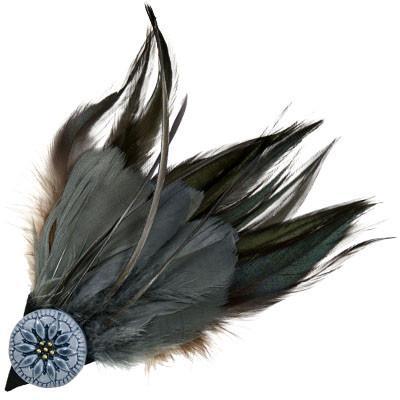 Pandemonium Millinery Feather Trim - Purple & Black