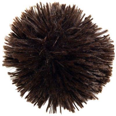 Pom Pom Key Chain - Arctic Fox Faux Fur with Birch