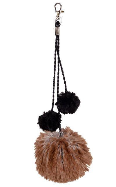 Nihaou Fashion Fox Faux-Fur Pom Pom Keychain