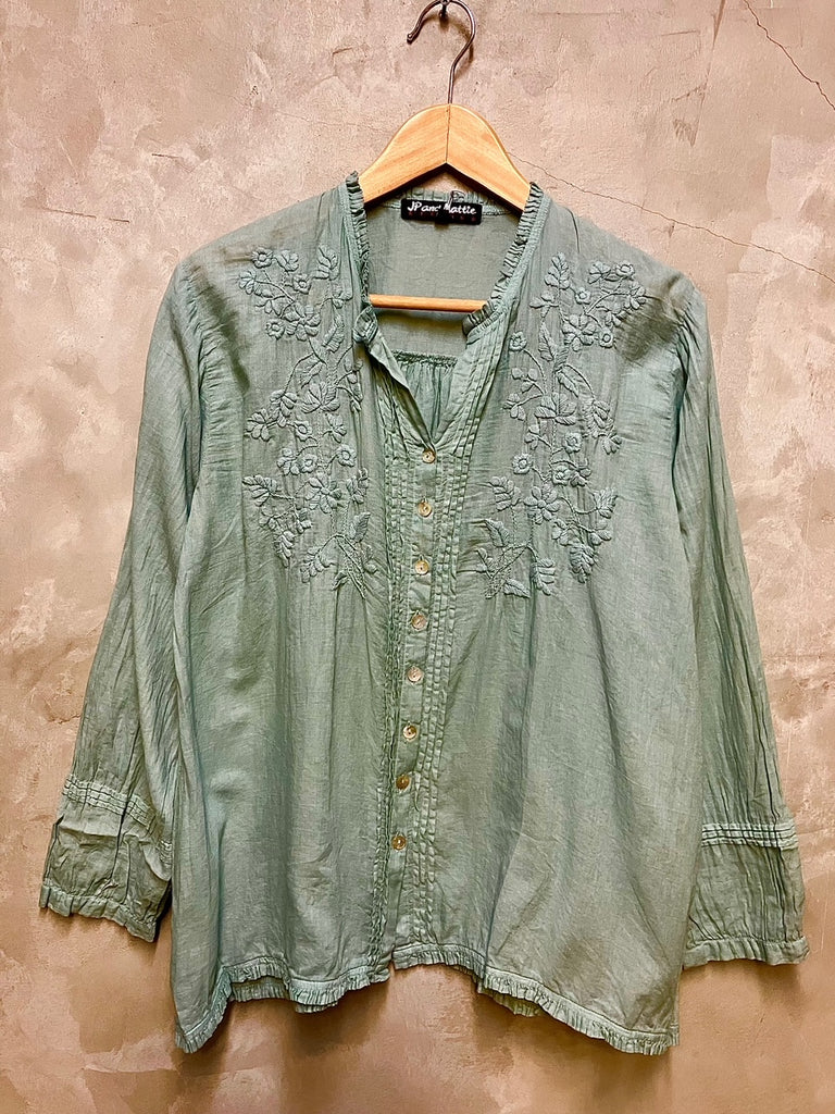 8030 Gabriella Hand Embroidered Shirt – J.P. & Mattie