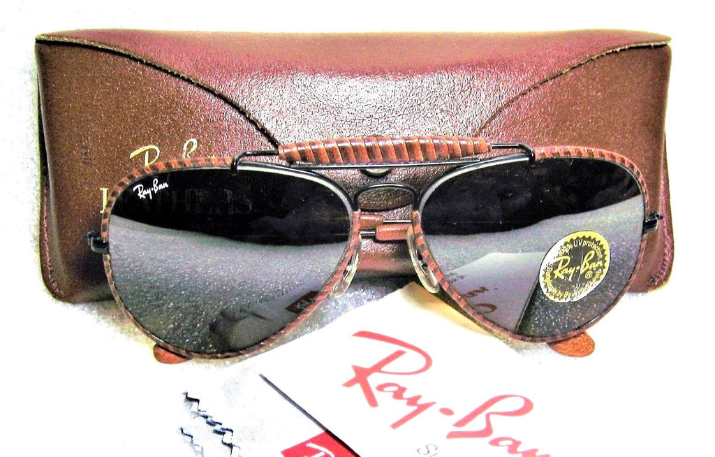 ray ban leather wrapped sunglasses