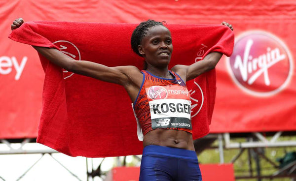 Kenya's Brigid Kosgei improved on last year's second place to win her first London Marathon title on Sunday (Getty)