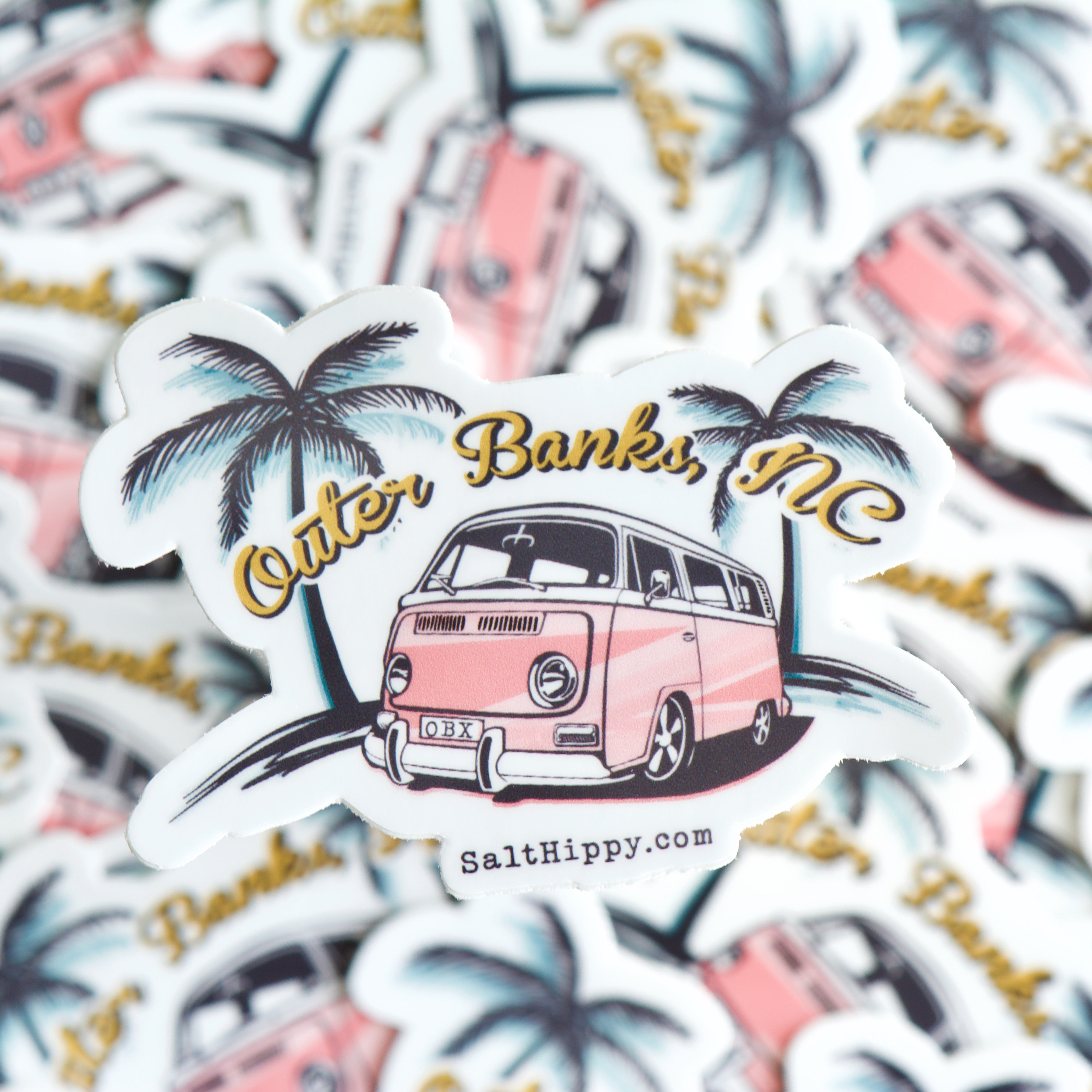 Outer Banks Vintage Bus Vinyl Decal / Sticker