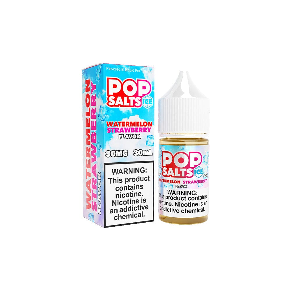 Watermelon Strawberry Ice by Pop Salts E-Liquid 30mL Salt Nic