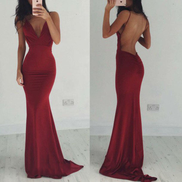 backless going out dresses