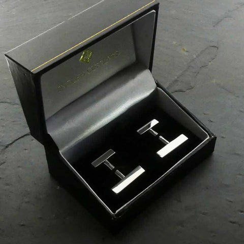 Minimalist Square Cufflinks from English Cufflinks