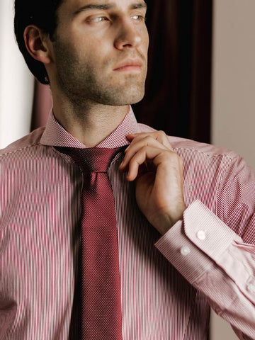 Red Extreme Cutaway Collar Shirt from Dandy & Son