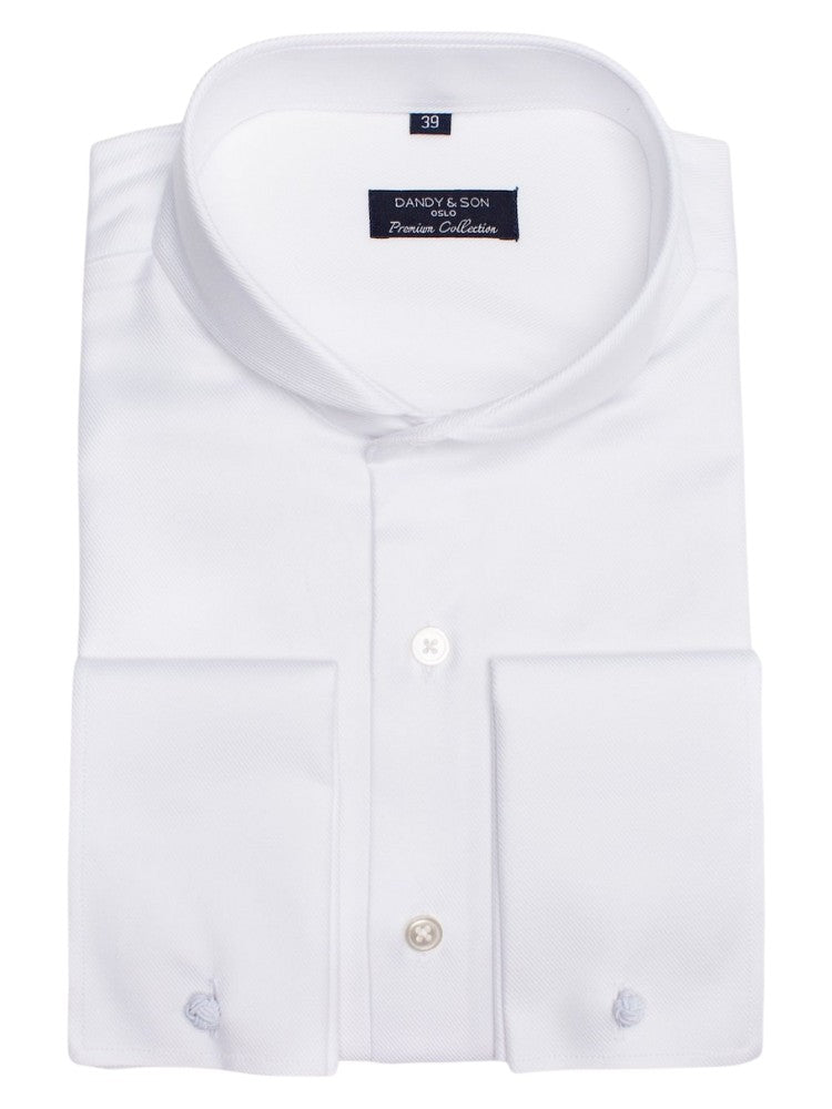 Extreme Cutaway Non-Iron White Premium Shirt French Cuff - DANDY & SON