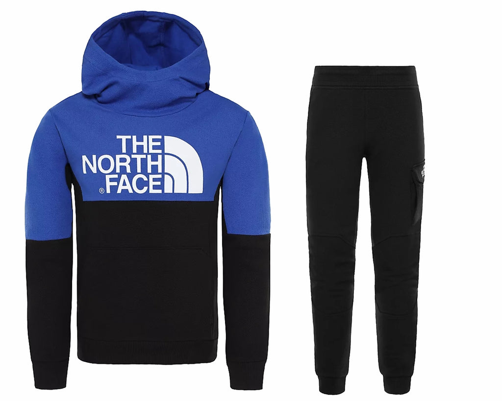 The North Face Junior South Peak Hooded Tracksuit Black Blue – Spellsports