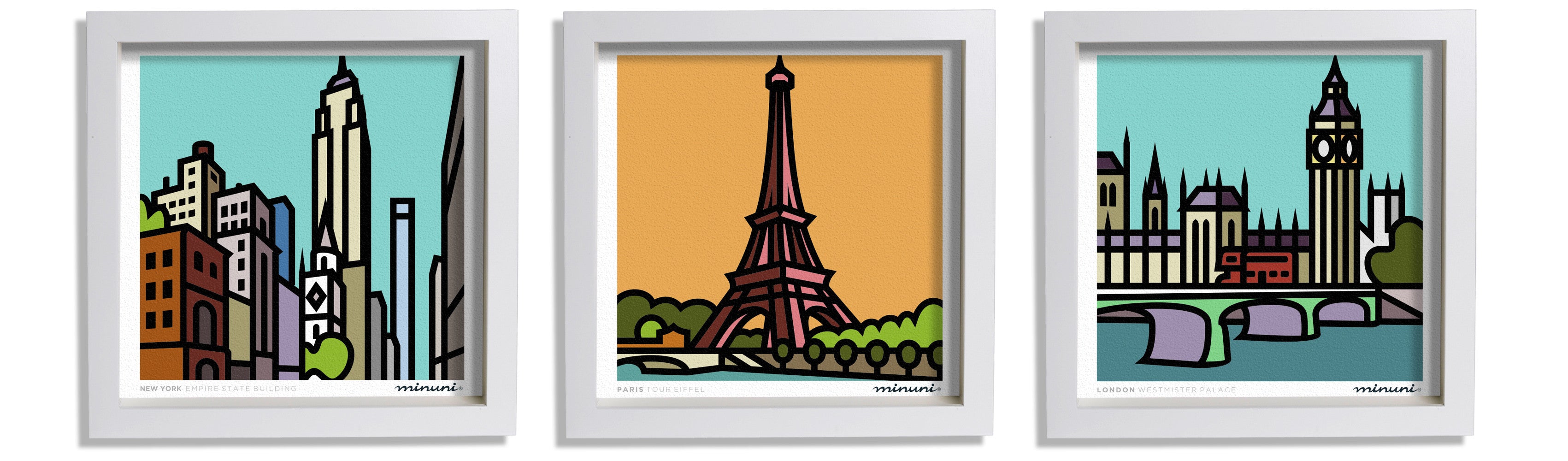 Artprints of Paris New York and London