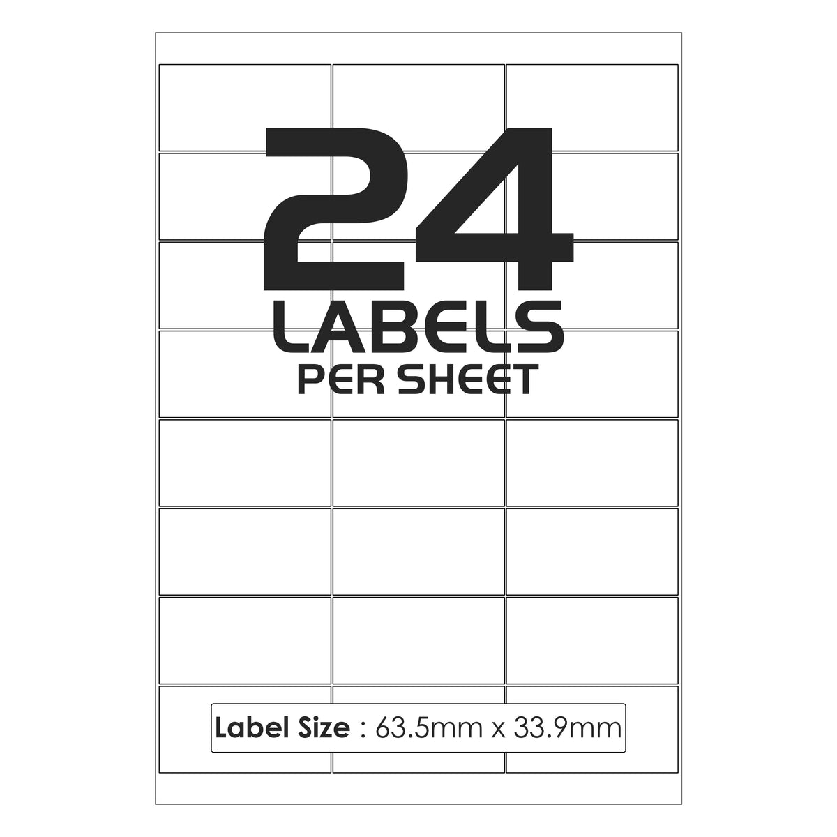 Download Free Word & PDF Label Printing Templates for Product LP24/63