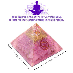 rose quartz orgone pyramid