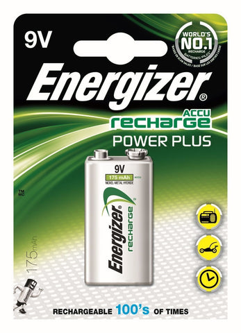 Energizer 9V Battery Power Plus 175mAh Rechargeable Batteries