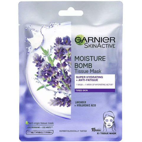 Garnier Moisture Bomb Tissue Mask Lavender & Hyaluronic Acid