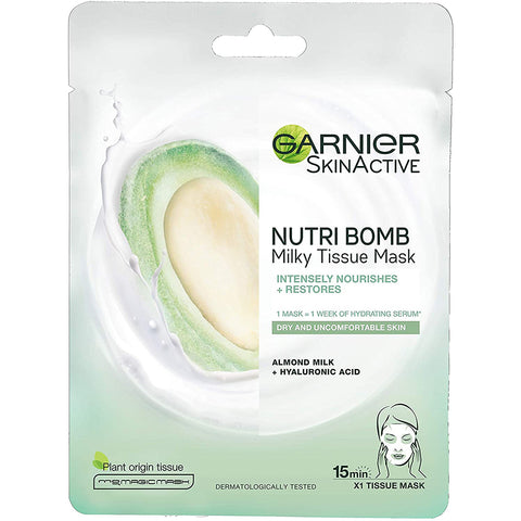 Garnier Nutri Bomb Milky Face Sheet Mask Almond Milk and Hyaluronic Acid