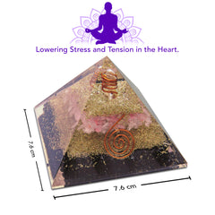 black rose quartz orgone pyramid