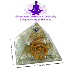 clear crystal orgone pyramid