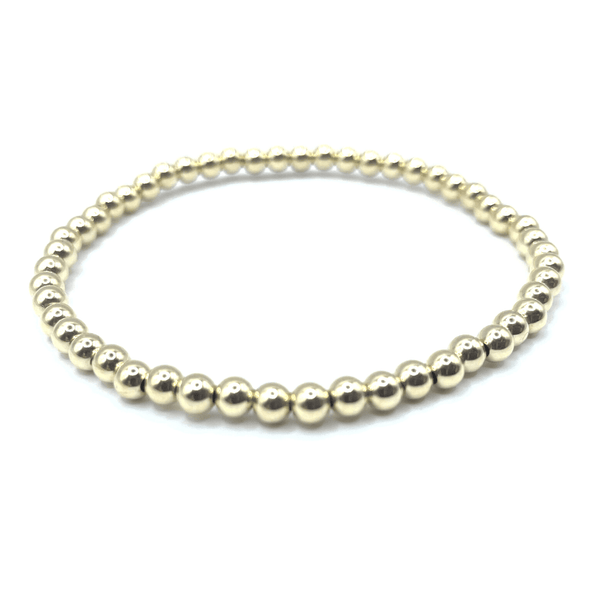 The Katie 3mm 4mm 5mm 6mm 8mm 14k Gold Filled Bead Bracelet non Tarnish Gold  Filled Beaded Bracelet Gold Bead Bracelet 